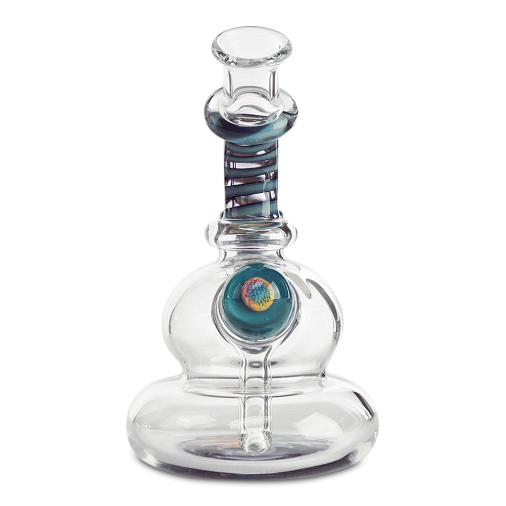 kevin howell glass banger hanger clear and blue linework small high end rig