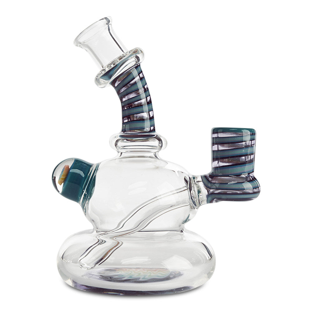kevin howell glass banger hanger clear and blue linework dab rig