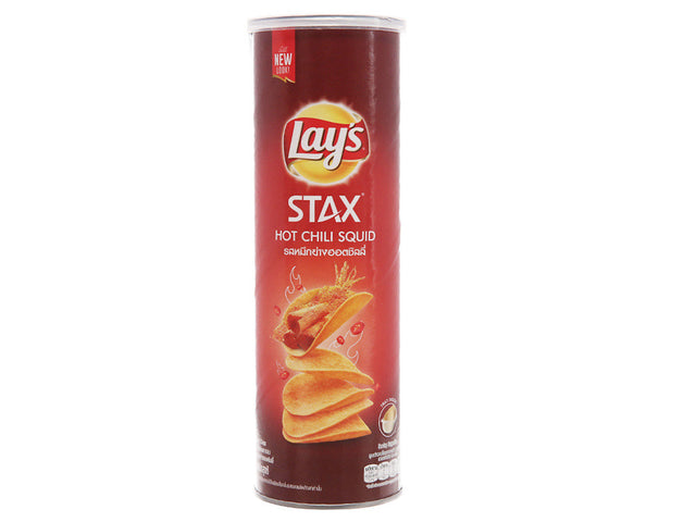 Exotic Lays Stax Hot Chili Squid Flavor