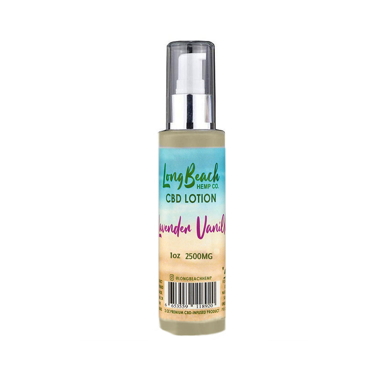 Long Beach Hemp Co. CBD Full Spectrum Body Lotion Lavender Vanilla 2500mg