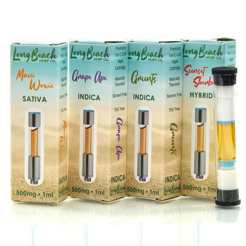 Pre-Filled flavored CBD Vape Cartridges with 500mg serving of cannabidiol and terpenes