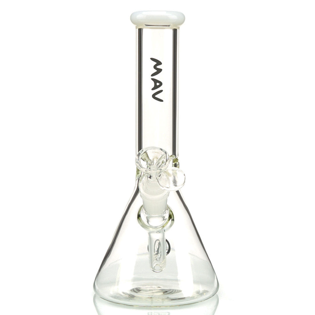 MAV Glass 10" Beaker with Removable Downstem and Colored Glass Mouthpiece