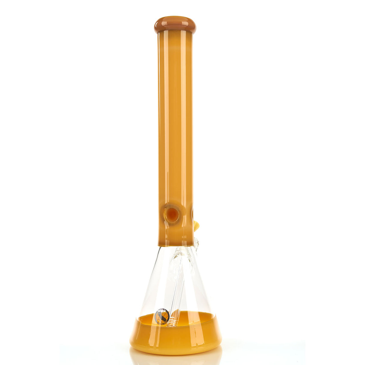 MAV Glass 18-inch Beaker Style Water Pipe Full-Color in Butter Yellow