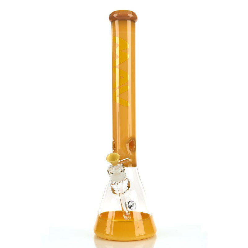 MAV Glass 18-inch Beaker Style Water Pipe Full-Color in Butter Yellow