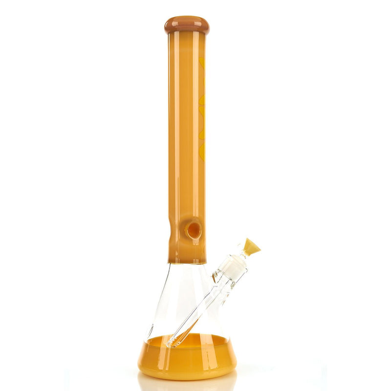 MAV Glass 18-inch Beaker Style Water Pipe Full-Color in Butter Yellow