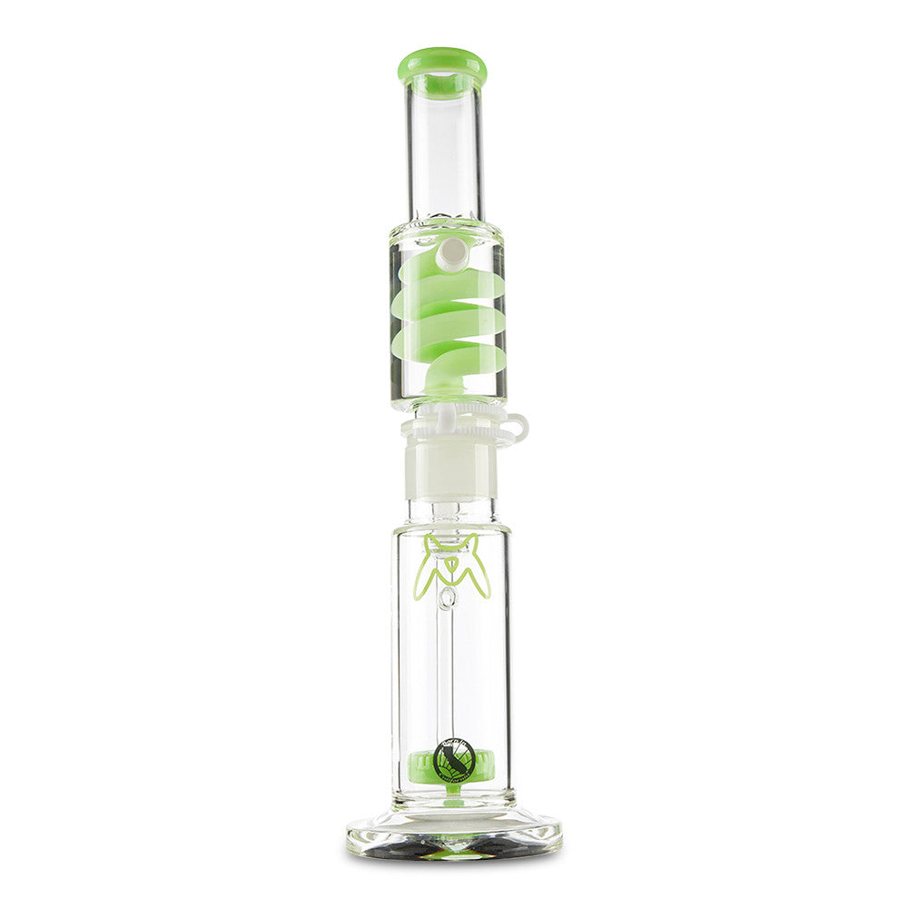 mav glass mint green detachable freeze coil water pipe for smoking dry herbs
