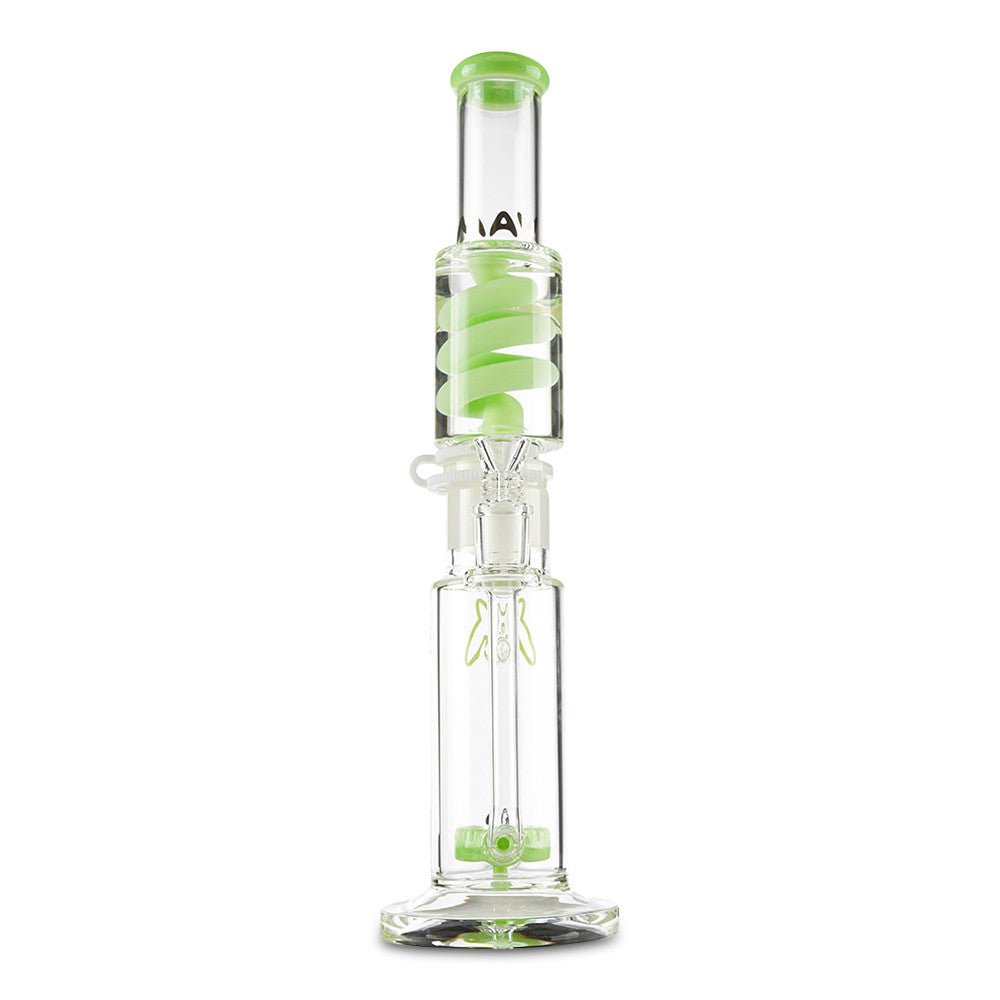 mav glass mint green detachable freeze coil bong with 14mm glass slide