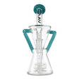 mav glass teal slitted puck recycler dab rig for sale online