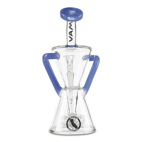mav glass purple slitted puck recycler water pipe rig for concentrates