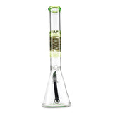 mav glass green wig wag beaker water pipe with 14mm glass bowl