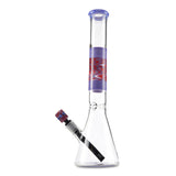 mav glass purple wig wag beaker water pipe for dry herbs