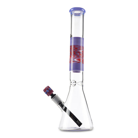 mav glass purple wig wag beaker water pipe for dry herbs