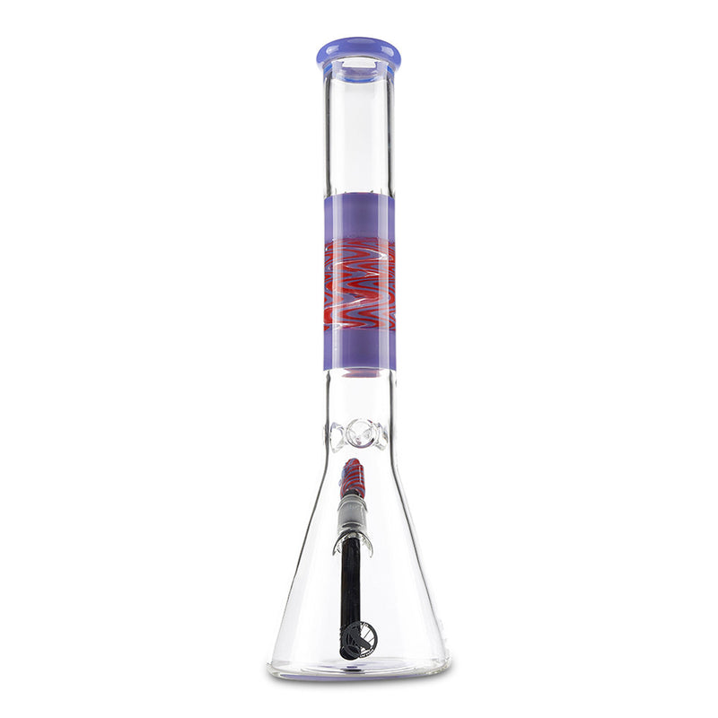 mav glass purple wig wag beaker for smoking herbs