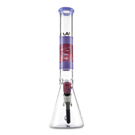 mav glass purple wig wag beaker with 14mm glass bowl and downstem