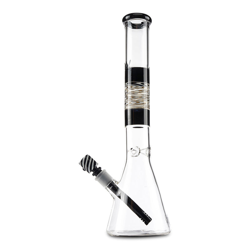 mav glass black wig wag bong beaker bottom fully worked tube