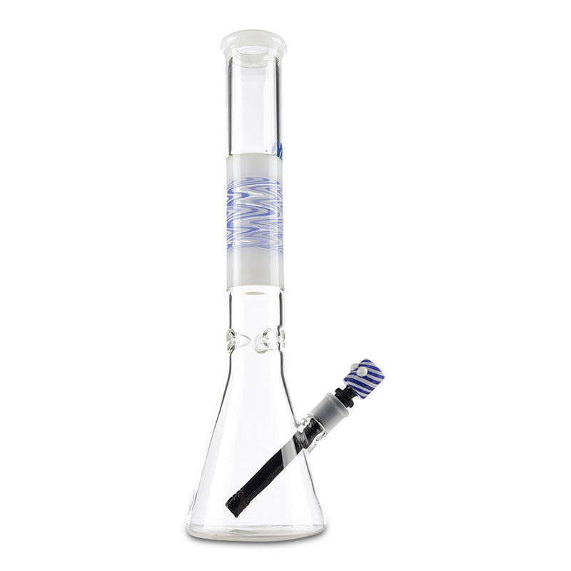 mav glass white wig wag water pipe beaker bong for sale online