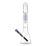 mav glass white wig wag beaker fully worked for herbs