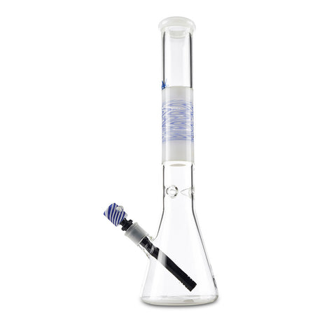 mav glass white wig wag beaker fully worked for herbs