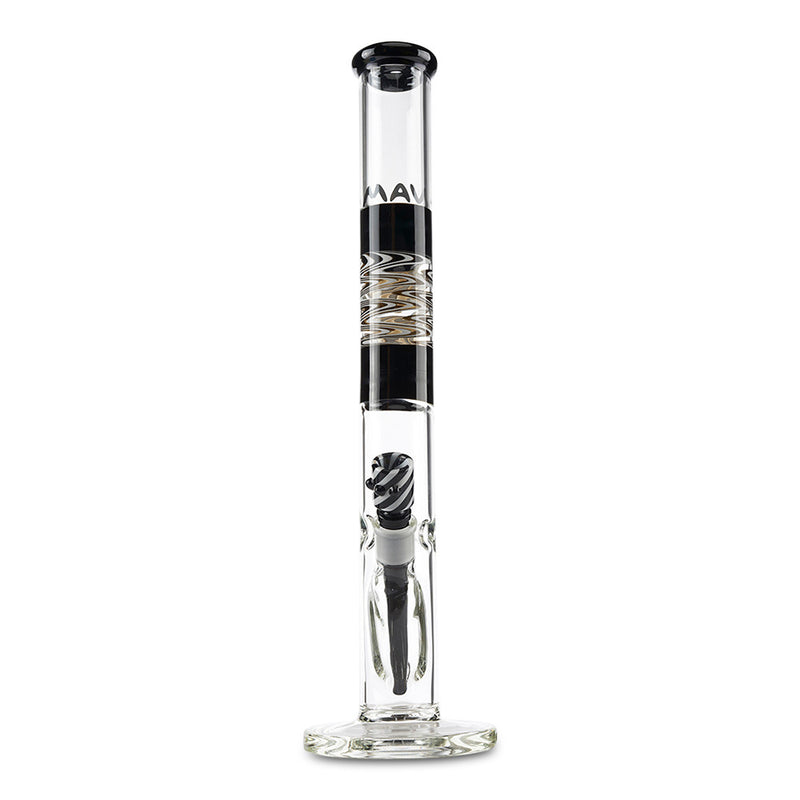 mav glass black wig wag straight tube with 14mm glass slide