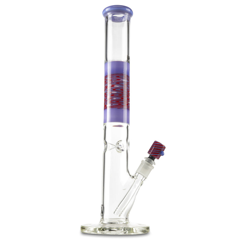 mav glass purple wig wag straight tube pipe for smoking herbs