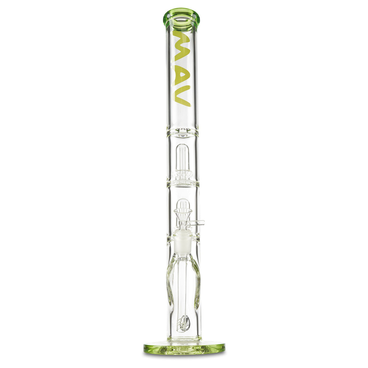 mav glass green 9mm double ufo straight tube water pipe for sale