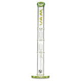 mav glass green double ufo straight tube water pipe for smoking