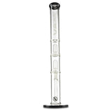 mav glass black double ufo dry herb straight tube glass water pipe