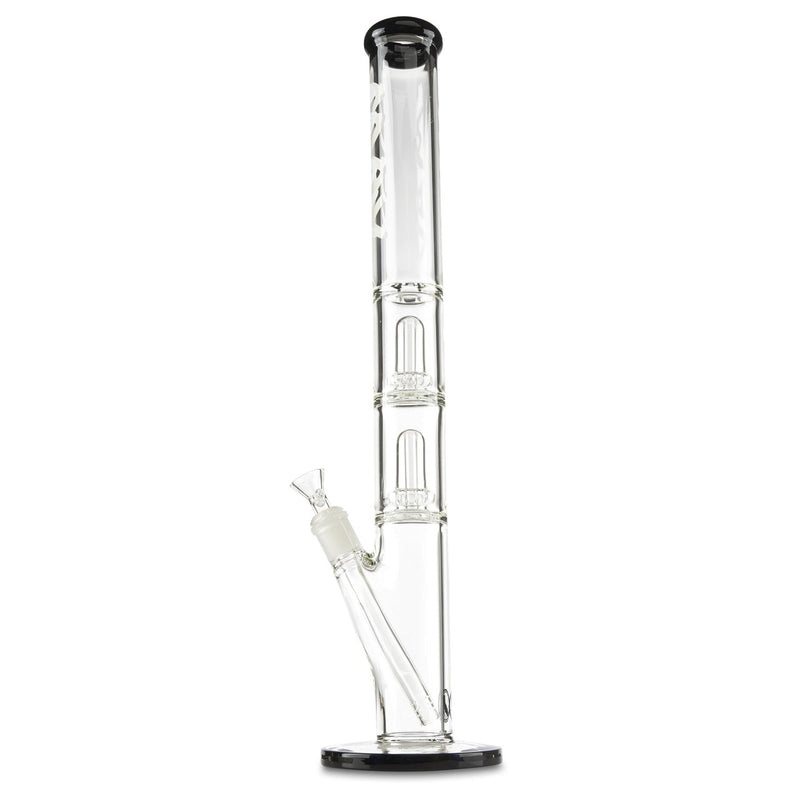 mav glass black double ufo straight tube water pipe colored bong