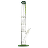 mav glass dark green double ufo straight tube with ice pinch