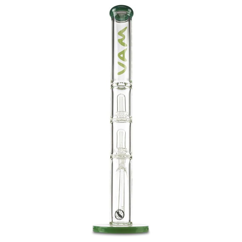 mav glass dark green double ufo straight tube water pipe for herbs