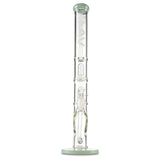 mav glass mint green double ufo straight tube pipe for dry herbs