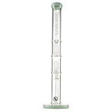 mav glass mint green double ufo straight tube dry herb bong