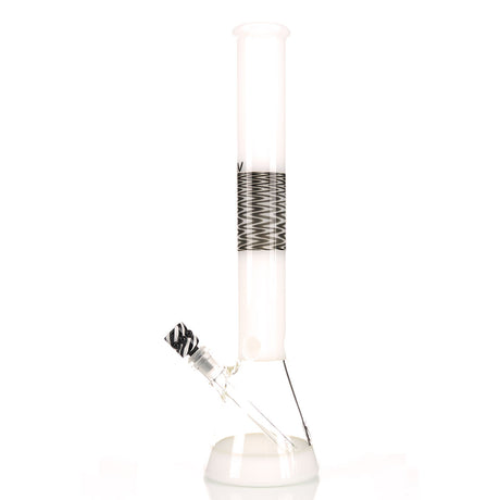 MAV Glass 18" Wig Wag Reversal Beaker Water Pipe with White Class and Black Wig Wag Design