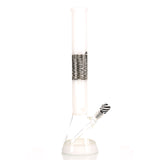 MAV Glass 18" Wig Wag Reversal Beaker Water Pipe with White Class and Black Wig Wag Design