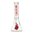 Medicali 10" Beaker water pipe fro dry herb red