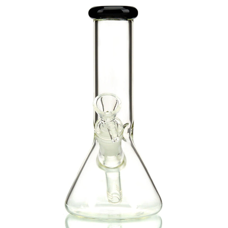 Mini Beaker Water Pipe with Colored Glass Flared Lip and Removable Downstem 3