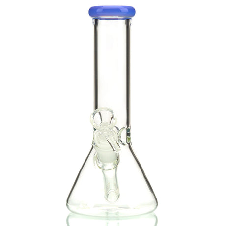 Mini Beaker Water Pipe with Colored Glass Flared Lip and Removable Downstem 4