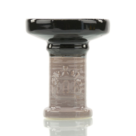 MOB Cordoba Glazed Clay Hookah Funnel Bowl Black and Brown