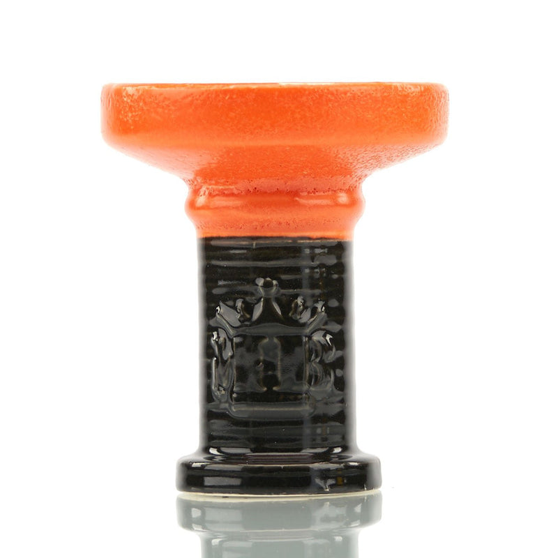 MOB Cordoba Glazed Clay Hookah Funnel Bowl Orange Black
