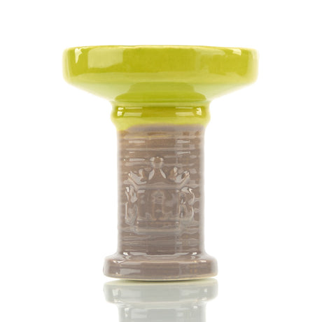 MOB Cordoba Glazed Clay Hookah Funnel Bowl Yellow Brown