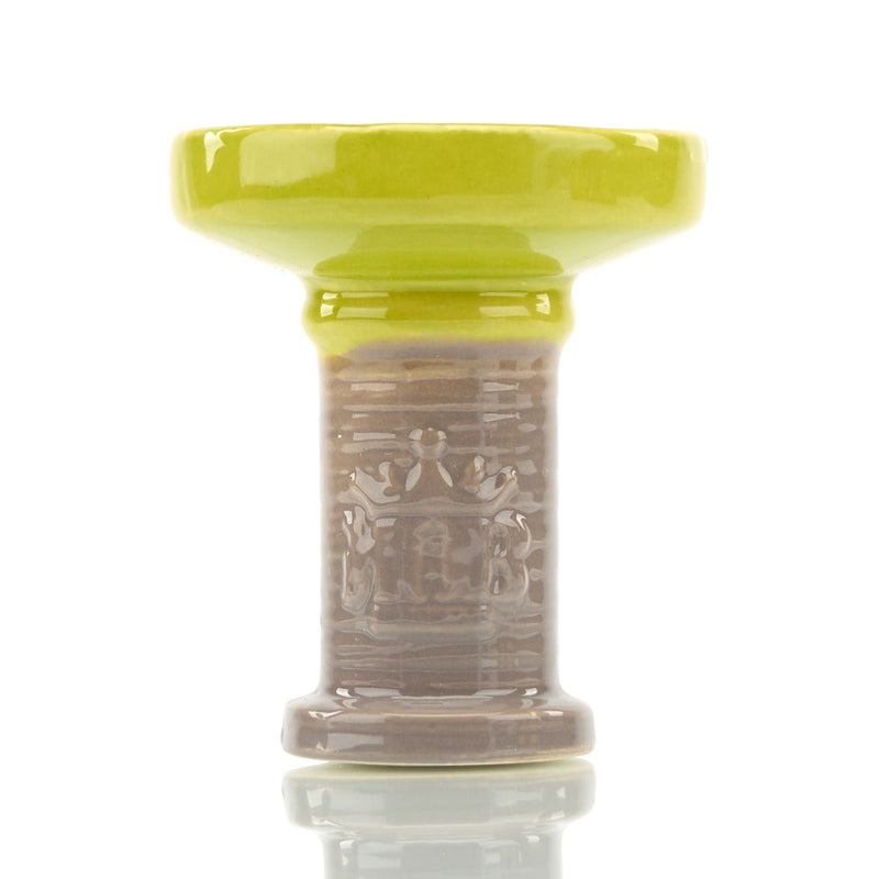 MOB Cordoba Glazed Clay Hookah Funnel Bowl Yellow Brown