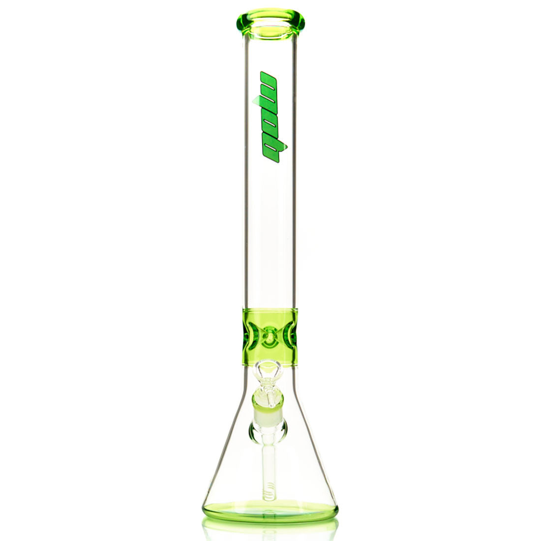 MOB Glass 18-inch Elite Beaker Base Large Water Pipe with Colored Glass Accents