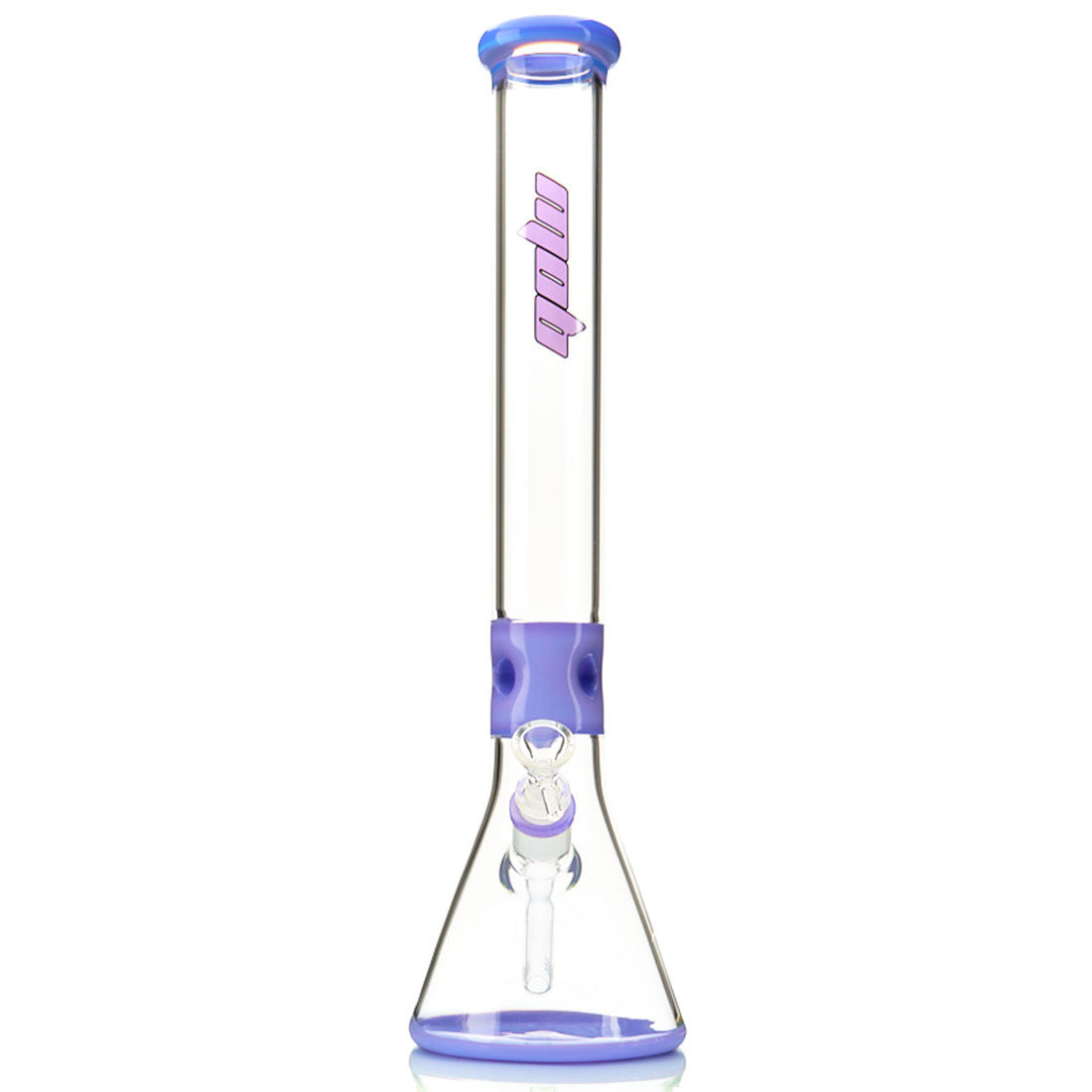 MOB Glass 18-inch Elite Beaker Base Large Water Pipe with Colored Glass Accents