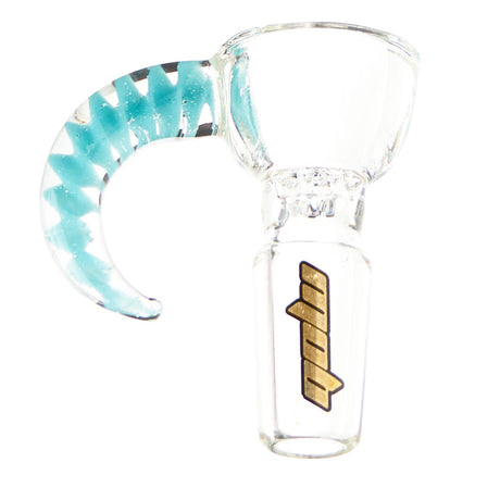 MOB Glass Borosilicate Glass 5-Horn Water Pipe Bowl with Colored Glass Horn