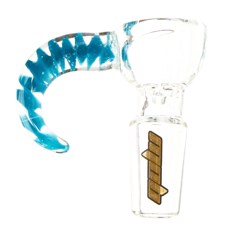 MOB Glass Borosilicate Glass 5-Horn Water Pipe Bowl with Colored Glass Horn