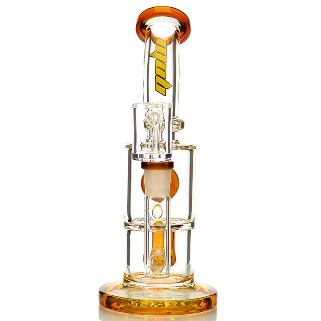 MOB Glass Jet Froth Water Pipe Amber