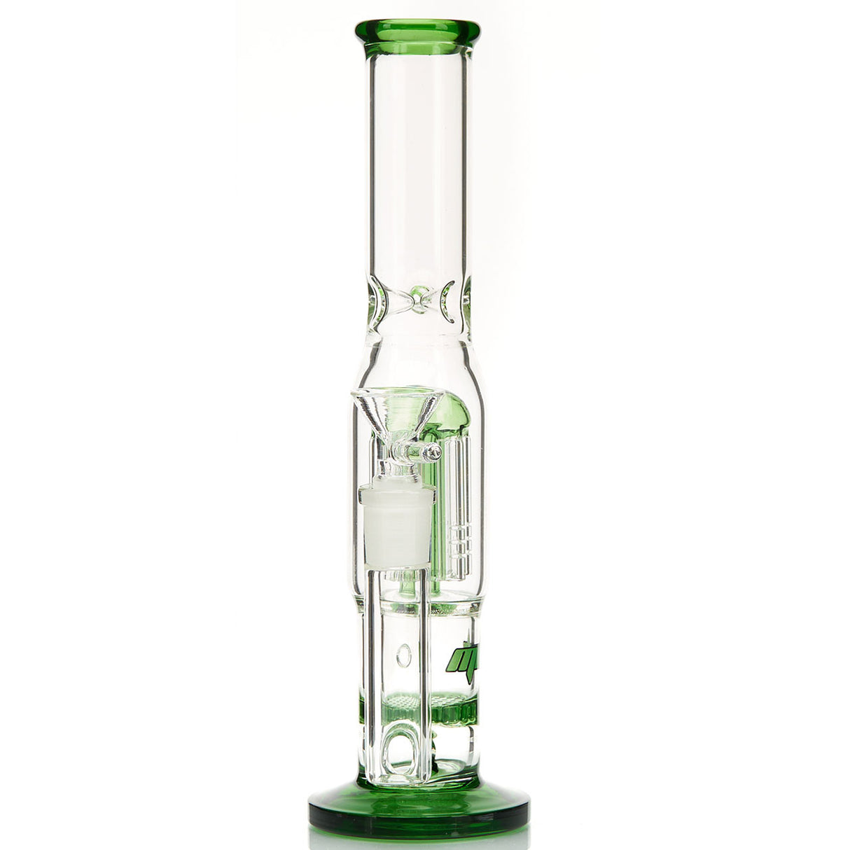 MOB Glass Beehive Water Pipe with Honeycomb Perc, 7 arm tree perc and 3-pinch ice catcher