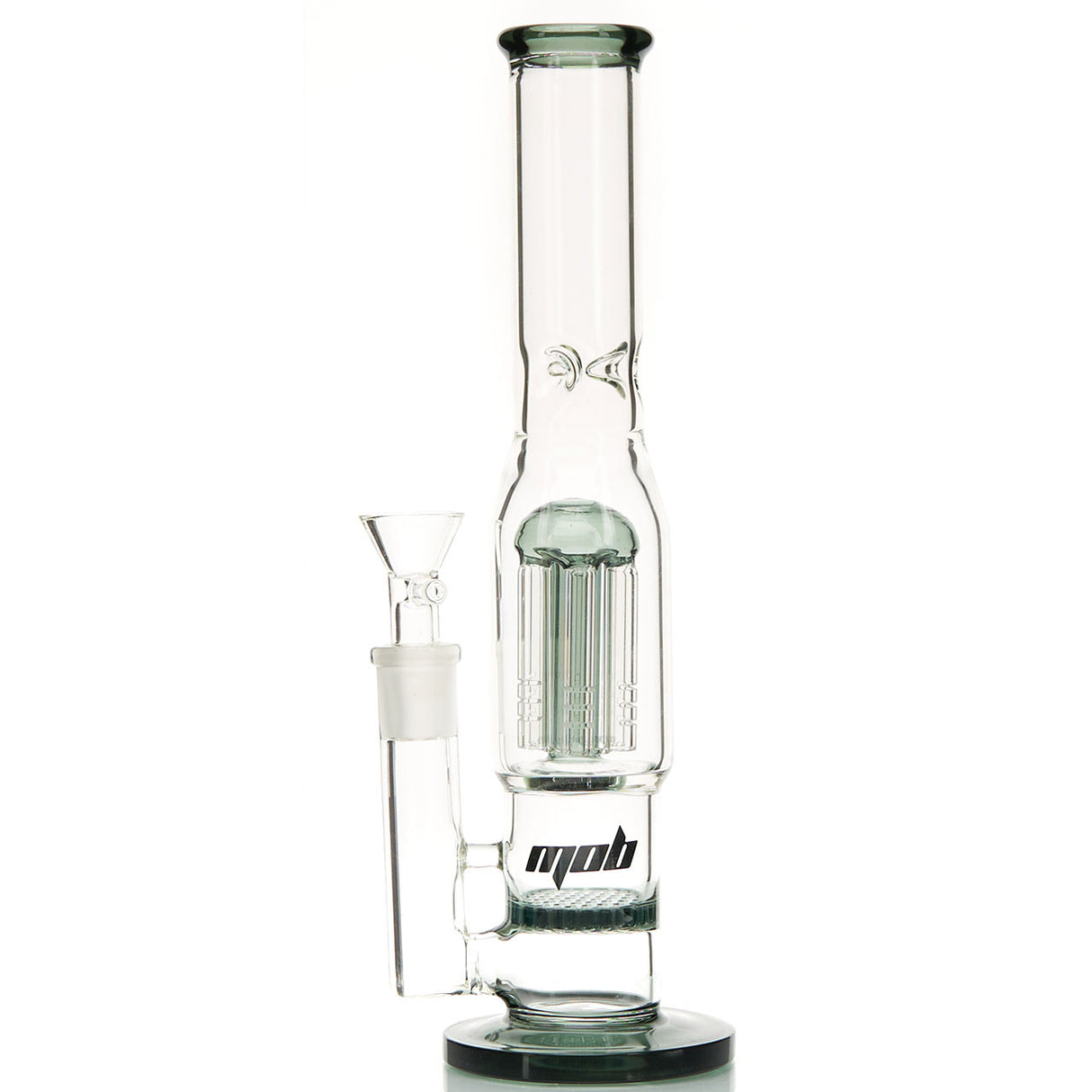 Straight Glass Water Pipe with Tree Percolator