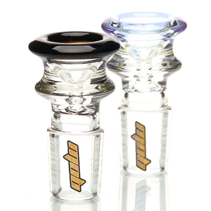 MOB Glass Crown Slide 18mm Groundless male joint with colored rim