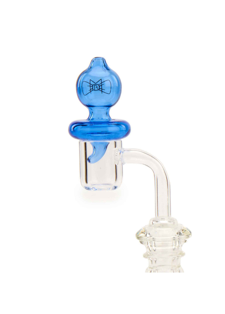 Affordable glass directional bubble carb caps by MOB Glass - Blue
